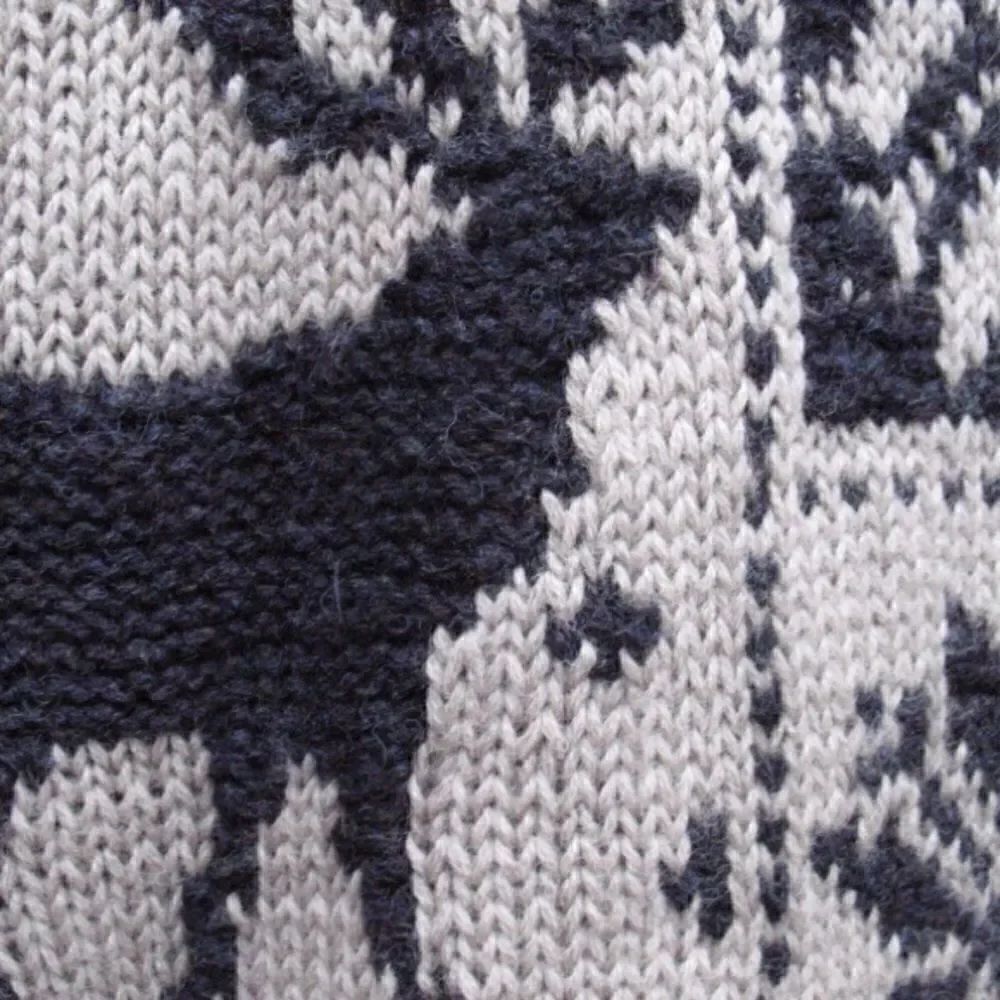 Vintage 90s Tan Black Hand Knit Wool Sweater - Picture 4 of 7